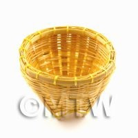 Miniature Handmade Large High Sided Wicker Basket